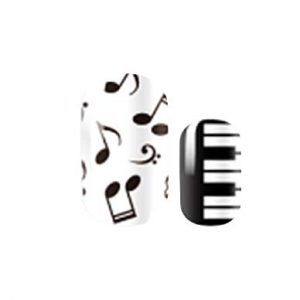 Musical print Nail wraps