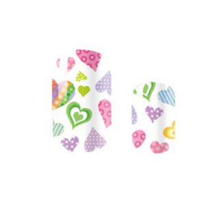 Heart print nail wraps
