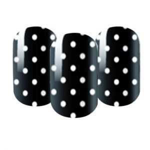 Black with white polka dot