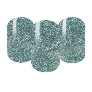 Green glitter nail wraps